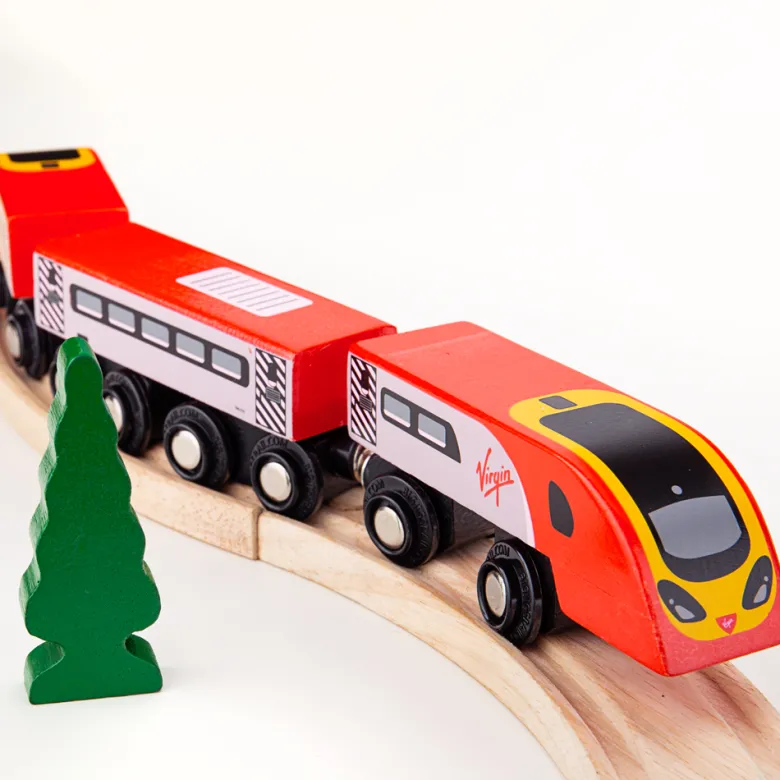 Pendolino train vierge en bois