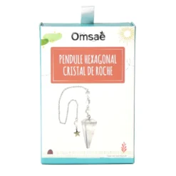 Pendule hexagonal cristal roche etoile