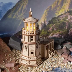 Phare split rock – puzzle 3d en bois