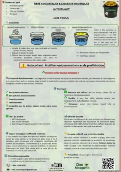 Piège moustique avec récipient 1 pièce