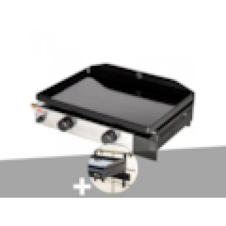 Plancha gaz 2 brûleurs solia 200 - somagic + support balcon