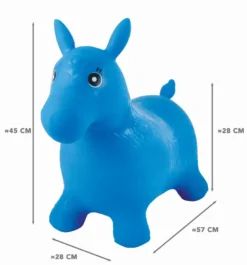 Poney sauteur gonflable bleu