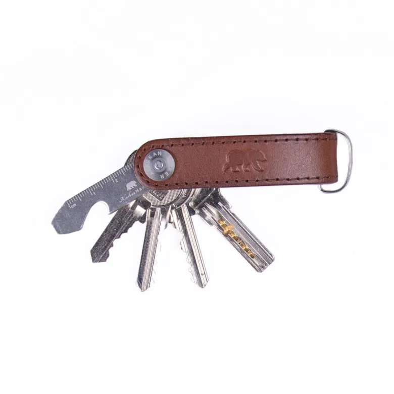 Porte clés loop marron