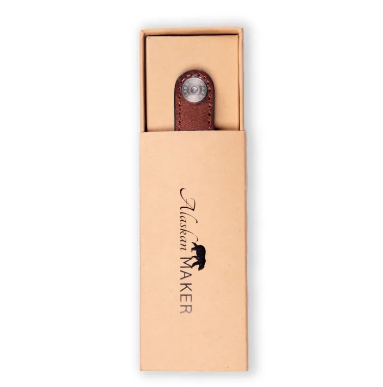 Porte clés loop marron