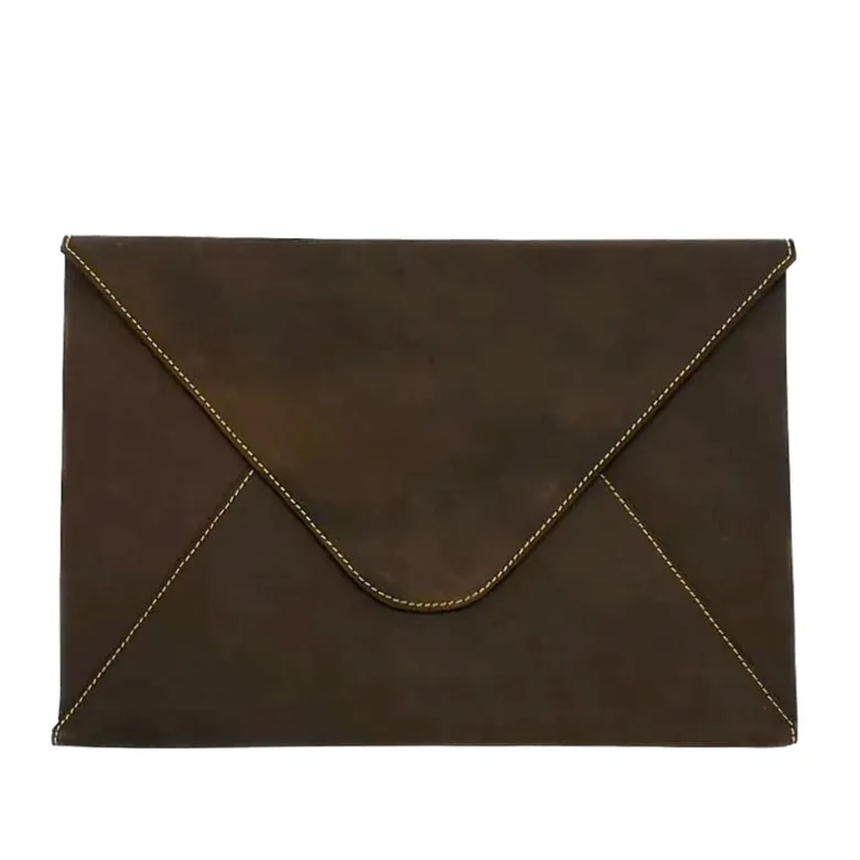 Porte-documents cuir marcel café