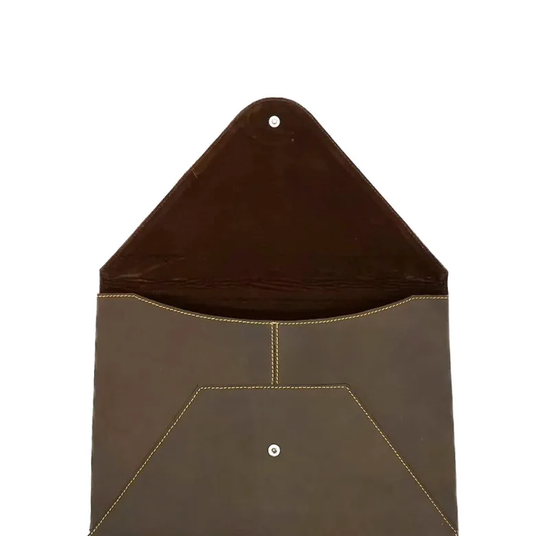 Porte-documents cuir marcel café
