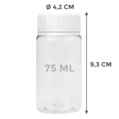 Pot pilulier mont blanc transparent - 75