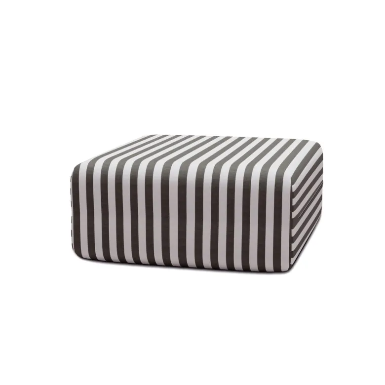 Pouf modulable - tissu extérieur à rayures Anthracite