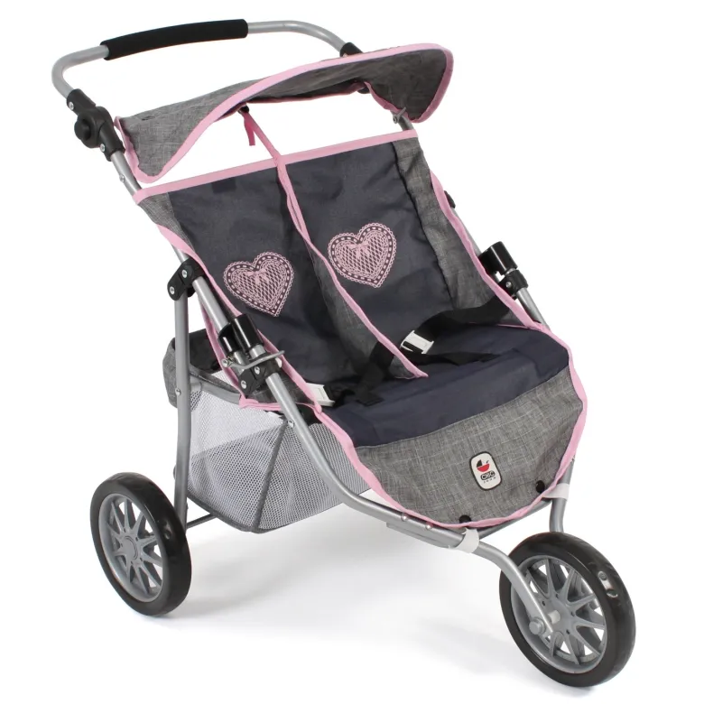 Poussette jogger 3 roues pour poupées ju