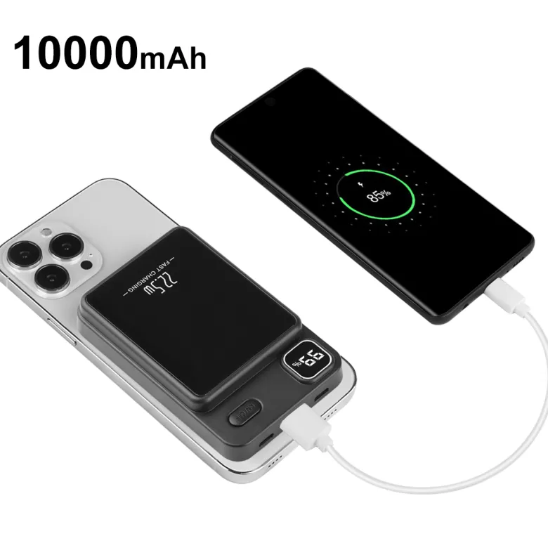 Power bank 10000 mah avec ecran led magsafe
