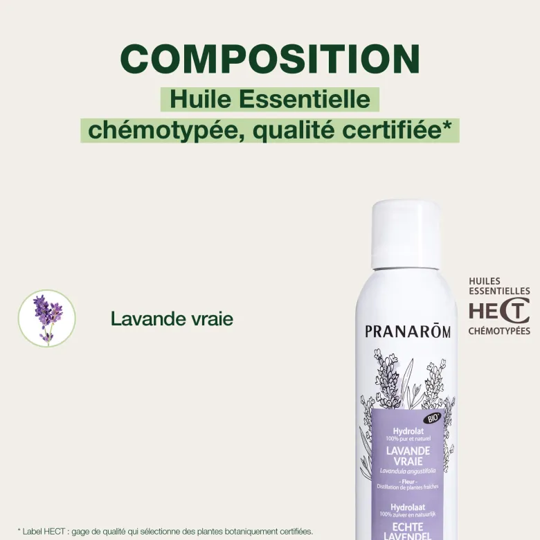 Pranarom - eau florale lavande vraie - bio