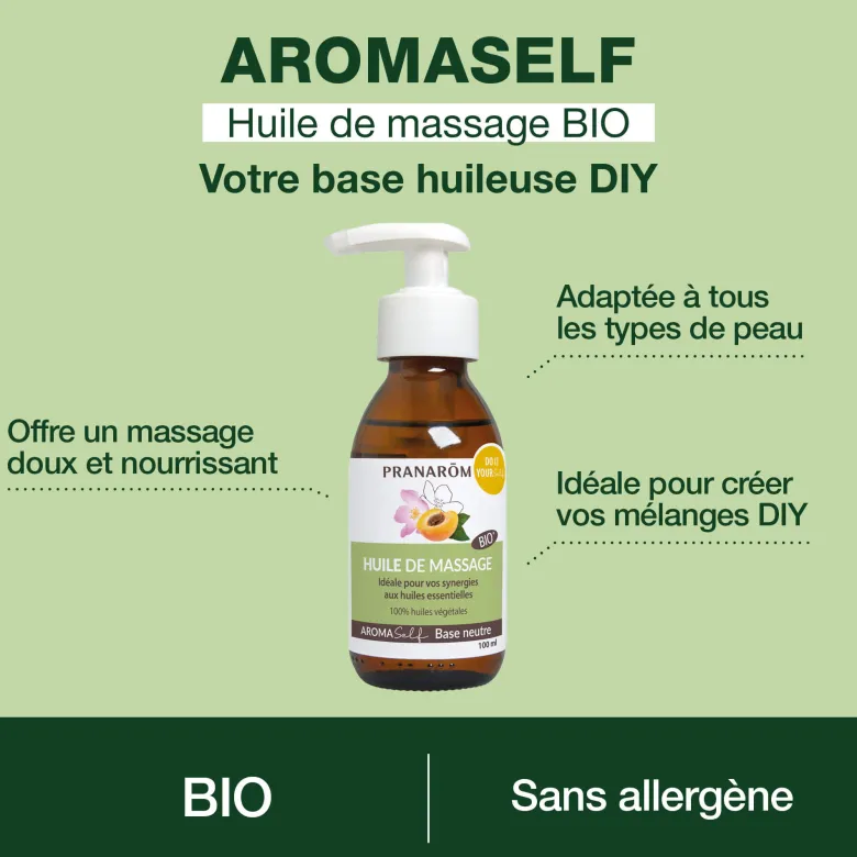 Pranarom - huile de massage - bio