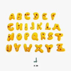 26 prises escalade enfant - alphabet