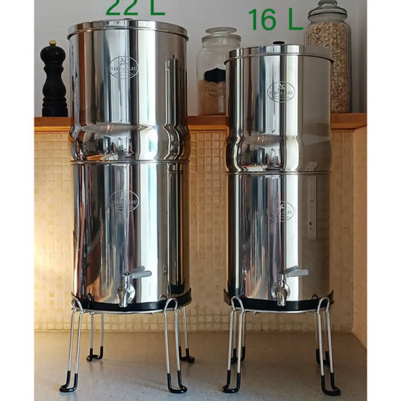 Purificateur d'eau par gravité céramique et charbon actif 22 l