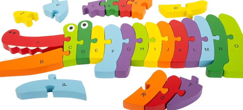 Puzzle abc crocodile