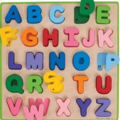 Puzzle abc majuscules en bois
