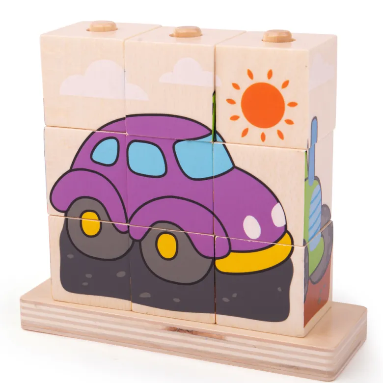 Puzzle de blocs empilables de transport