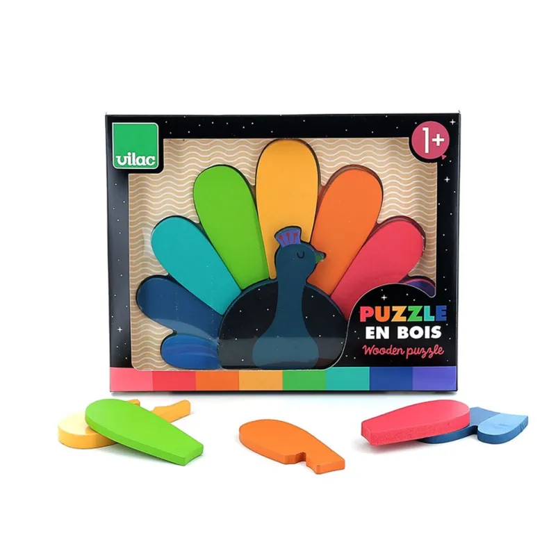 Puzzle encastrement paon andy westface