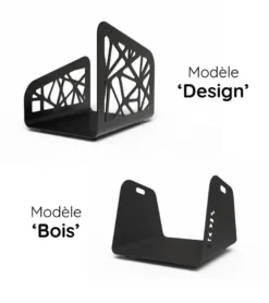 Range-bûches d'intérieur - 50cm - bois noir