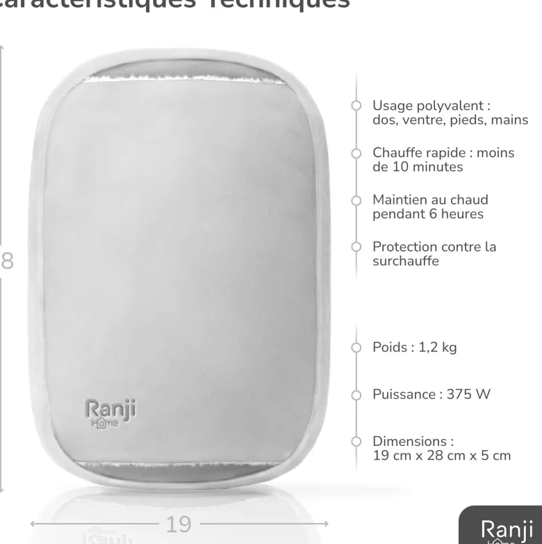 Ranji® bouillotte électrique chauffante