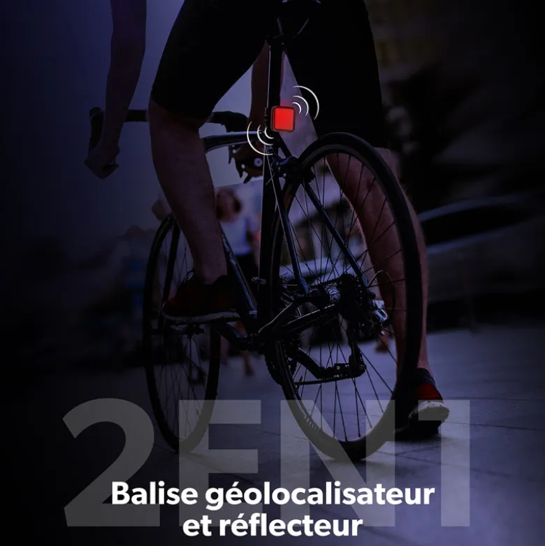 Réflecteur vélo avec traceur gps airtag