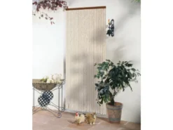 Rideau de porte chenille florence beige - 120 x 220 cm - morel