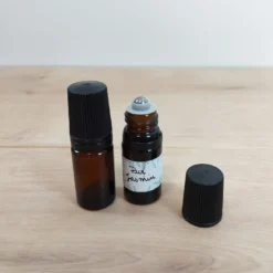 Roll-on en verre ambré et bille inox - 5