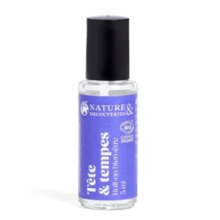Roll-on relaxant tête et tempes à l'huile essentielle de menthe poivrée bio 5 ml