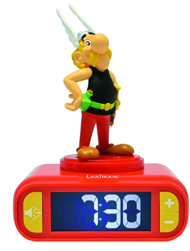 Réveil avec veilleuse astérix en 3d