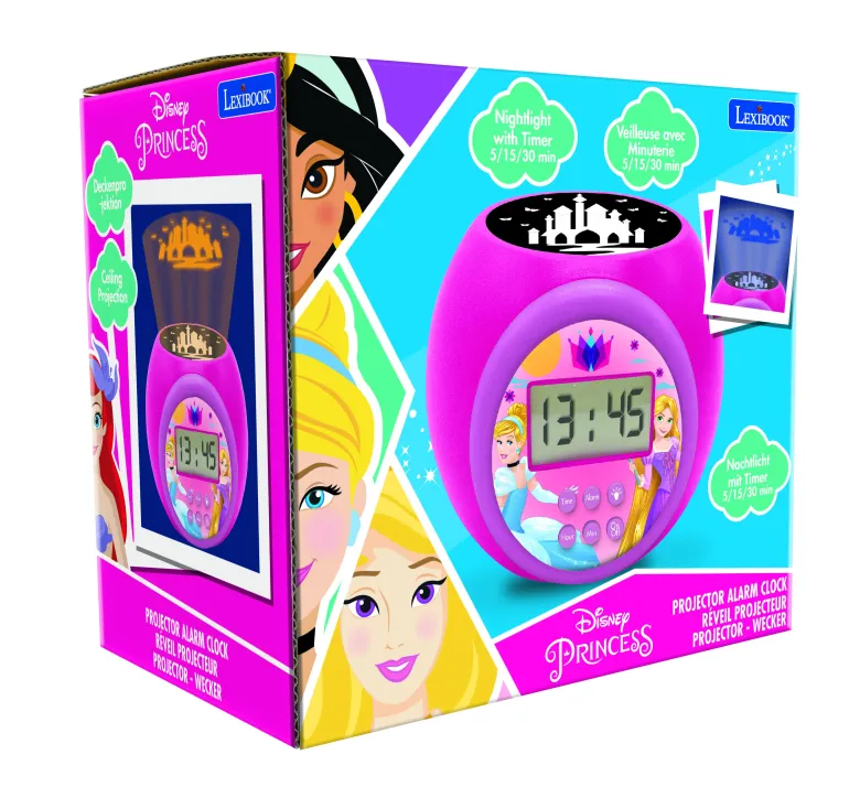 Réveil projecteur disney princesse