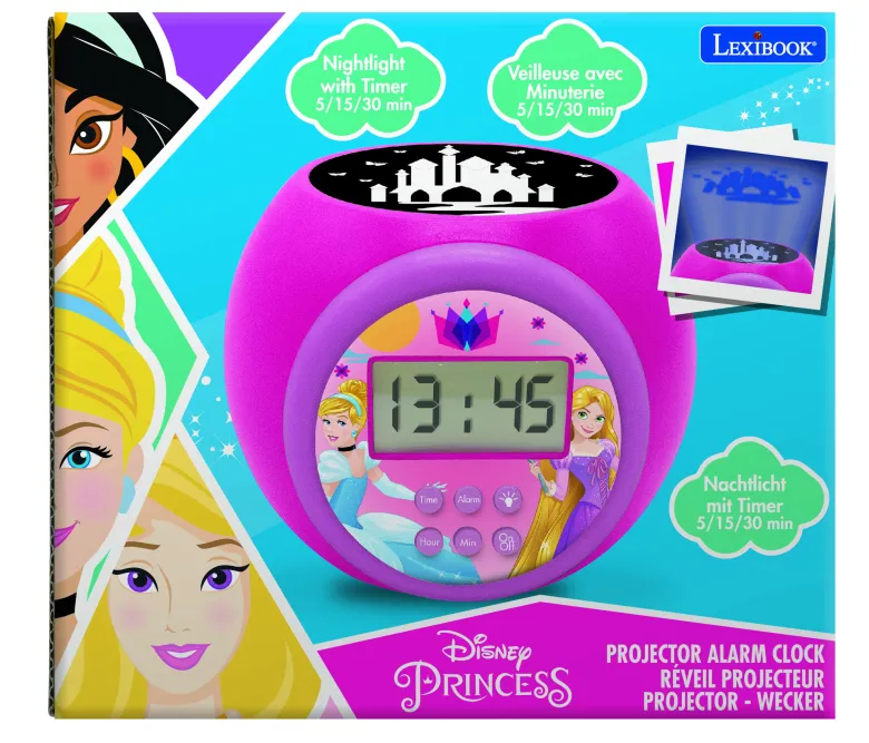 Réveil projecteur disney princesse