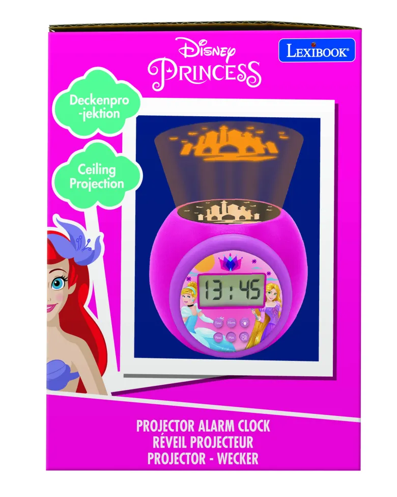 Réveil projecteur disney princesse