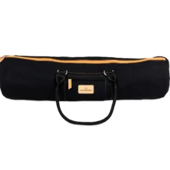 Sac de transport noir tapis yoga coton