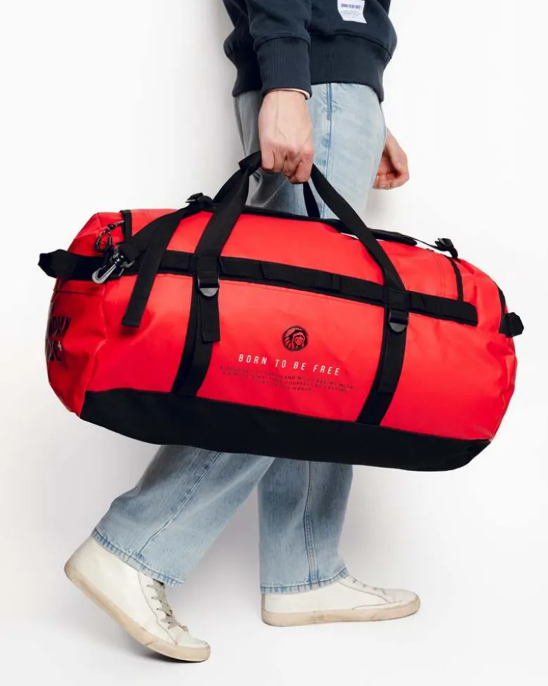 Sac à dos voyage 70l latitude rouge ergonomique résistant outdoor Rouge