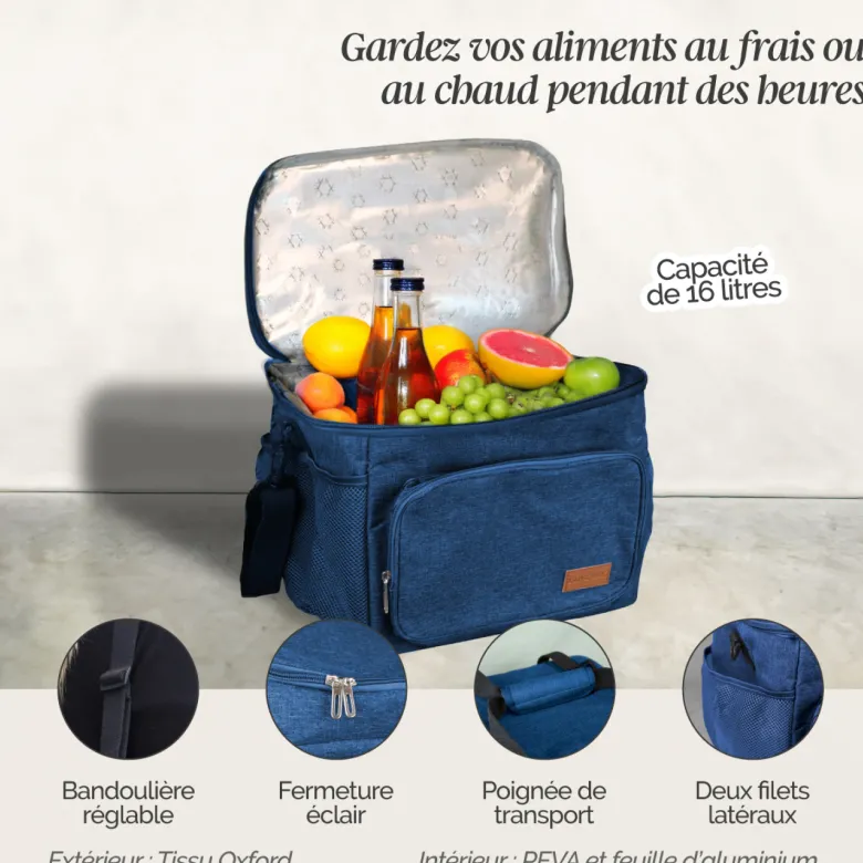 Sac isotherme 16 l - bleu