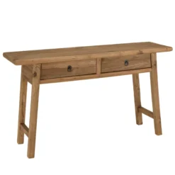 Sandy - console 2 tiroirs bois pin recyclé