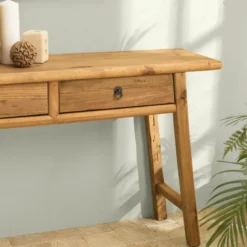 Sandy - console 2 tiroirs bois pin recyclé