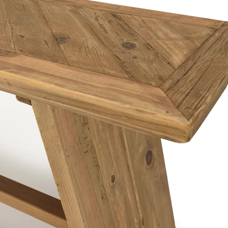 Sandy - console 160x45cm bois pin recyclé