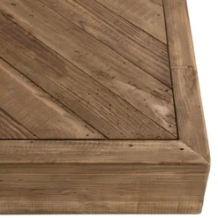 Sandy - table basse carrée 99.5x99.5cm bois pin recyclé marron
