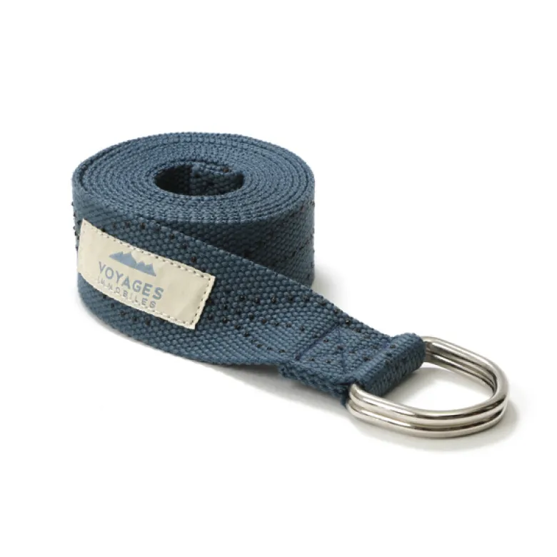 Sangle de yoga bleue