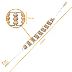 Sangle massage de dos 3 boules - bois