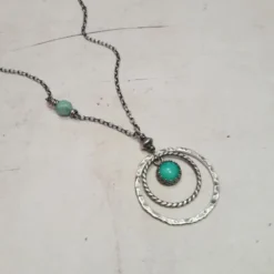 Sautoir kariri amazonite argent 925