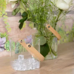 Seau à glaçons avec manche en bois