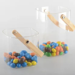 Seau à glaçons avec manche en bois