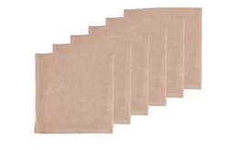 Serviette de table - lin et coton rose