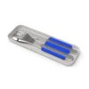 Set de couverts inox avec boîtier bleu