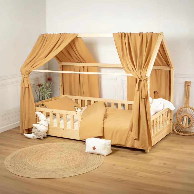 Set double ciel de lit cabane camel