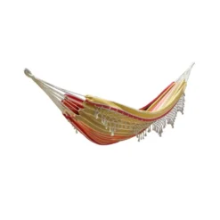 Set support bois avec hamac double franges chic