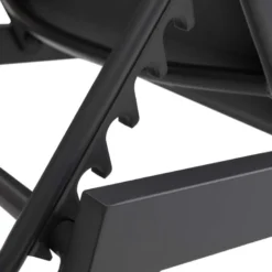 Set transat et table d'appoint barbados textilène noir - aluminium anthracite