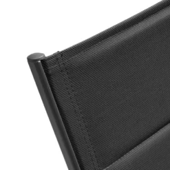 Set transat et table d'appoint barbados textilène noir - aluminium anthracite